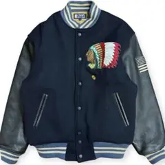 CHAPS RALPH LAUREN バックロゴ 袖革 スタジャン M ブラック 中古・古着通販】CHAPS RALPH LAUREN (チャップス ラルフ