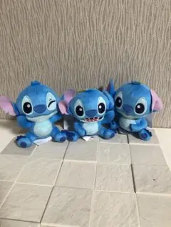 リロアンドスティッチ　マスコット　ぬいぐるみ 3種