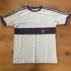 adidas ストライプ Tシャツ Lサイズ
