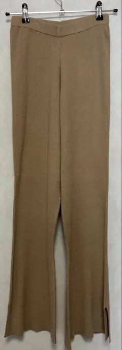 BonjourSagan フレアリブレギンスパンツ