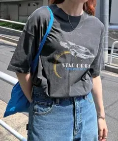 【定価3090円・新品】アンドミー　アンメ　宇宙プリント　Tシャツ　C