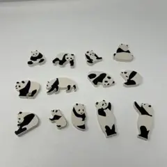 パンダの木製フィギュア 13個セット