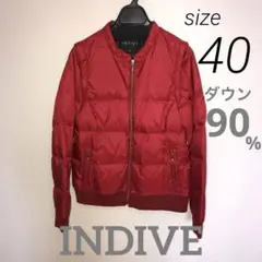 新品未使用 INDIVE 2way ダウンジャケット レディース レッド