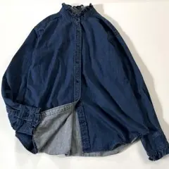 美品 23AW ジャーナルスタンダード レリューム デニム フリルブラウス