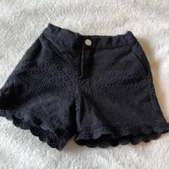 美品 ケイトスペード ショートパンツ 110cm ブラックレース