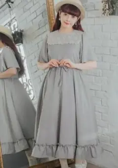 青木美沙子　m♡petitピーターパンカラーワンピース