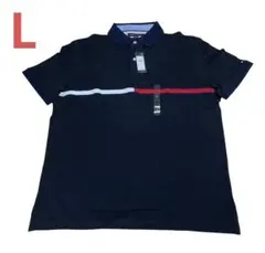 新品未使用品☆TOMMY HILFIGER ブラック/ネイビー ポロシャツ　 L