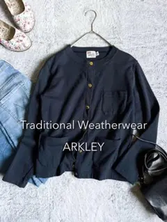 【トラディショナルウェザーウェア】ARKLEY ニットカーディガン 金ボタン S