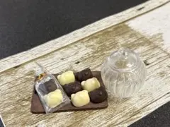 ［くまホワイト＆チョコセット］ミニチュアスイーツ　フェイクスイーツ