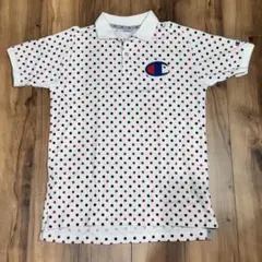 Champion ドット柄 ポロシャツ M