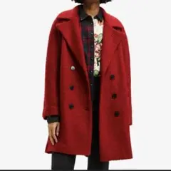 Desigual メッセージ ストレートコート M