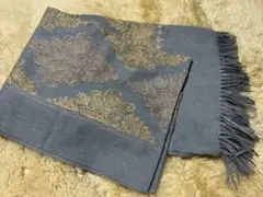 新品　カシミヤ　カシミア　ショール　ストール　灰色　グレー