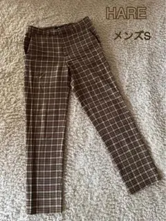 HARE ハレ　チェックパンツ　メンズライク　S
