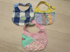 RAG MART パッチワークデザイン ビブ 3枚セット