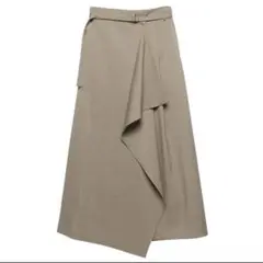 アニュアンス anuans ラップドレープスカート(KHAKI BEIGE)