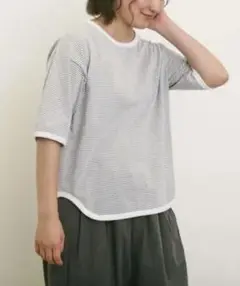 サマンサモスモス Tシャツ ラウンドヘムボーダーカットソー SM2 新品