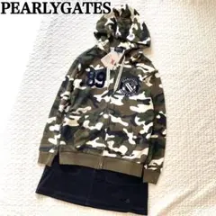新品タグ付 PEARLYGATES テープロゴパーカー 迷彩柄 0 レディース