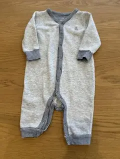 【お値下げ品】baby gap クマ　ロンパース 裏起毛 3-6m
