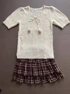 LEST ROSEセットアップ 半袖ニットu0026ミニスカート