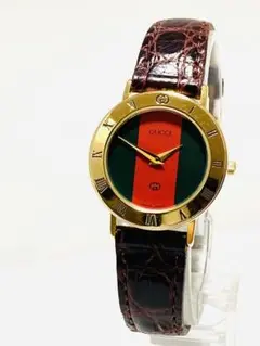 美品! GUCCI グッチ 電池新品交換済み レディース腕時計 シェリーライン