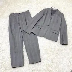 美品 L&2L 【GeeRAノーカラージャケット&テーパードパンツスーツセット