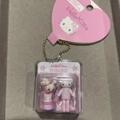 サンリオ　ミニチュアパッケージチャーム　足長キティ　ハローキティ　ストラップ