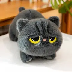グレーの猫のぬいぐるみ45cm