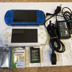 PSP1000 ホワイトとPSP3000ブルー　アダプタ付き早い者勝ちです☆