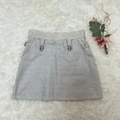 language ランゲージ (M) ラメ ミニスカート ビジュー付き 上品