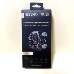GEO ワイヤレスイヤホン搭載スマートウォッチGH-SMWGB-BK