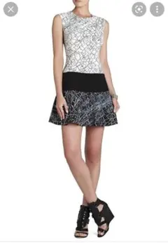 BCBG 大理石柄　Aライン　ワンピース　0