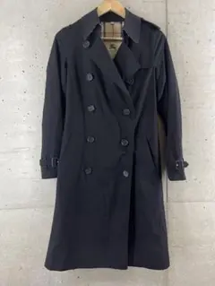 イギリス製 Burberry バーバリー ノバチェック トレンチコート 黒 英国