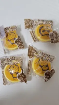 未開封ドラえもん イエローキャラクターグッズ 4個セットぷにスクイーズどら焼き