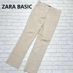 HK37【ザラベーシック】スリムストレートチノパンツ☆オフィスカジュアル　M