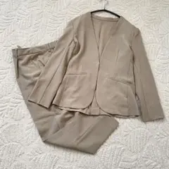 美品♪anysis 洗える　ノーカラー パンツスーツ ジャケット セットアップ