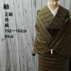 紬☆正絹☆袷☆縞