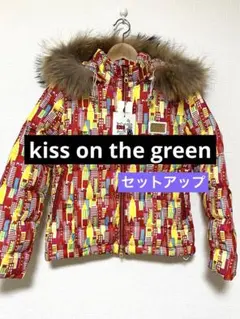 新品タグ付き✨キスオンザグリーンダウンブルゾン ショートパンツ セット 総柄