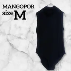 MANGOPOR【M】タートルネック ボディスーツ 黒