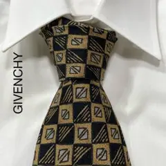 TG2660 GIVENCHY パターン柄 シルク ネクタイ USA製