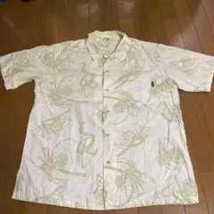 マンゴー　半袖　かりゆしウェア　LLサイズ　シーサー　ボタニカル　パイナップル