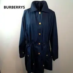 ★BURBERRYS★バーバリーズ★M〜L★紺トレンチコート★内側ロゴ有り素敵★