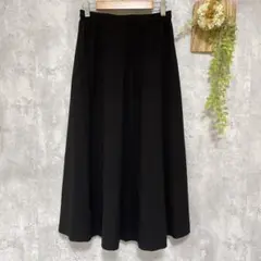 【ソワールぺルル】フォーマル フレアスカート ロングスカート 黒 日本製 L