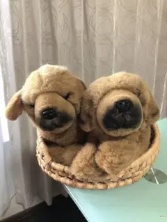 昭和レトロ ぬいぐるみ 犬 2匹セット