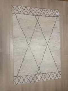 ウールラグ 幾何学模様 約100X150センチ