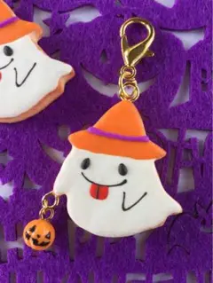 フェイクスイーツ*ハロウィン・オバケちゃんクッキー・チャーム*HELLOWEEN