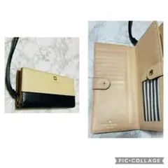 美品 最終値下 ケイトスペード Kate Spadeツートンレザー ウォレット