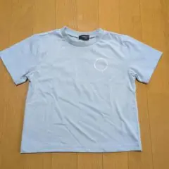 新品☆コムサイズム　サックス　サークルプリント半袖Tシャツ110㎝