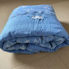 Kt1 箱入りギフト 夏用掛け布団 綿100% 青 140×190 花柄