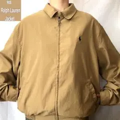 ラルフローレン☆スイングトップ 古着 ゆるだぼ 90s 刺繍ロゴ 希少 ba1