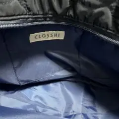 CLOSSH キルティングショルダーバッグ ネイビー